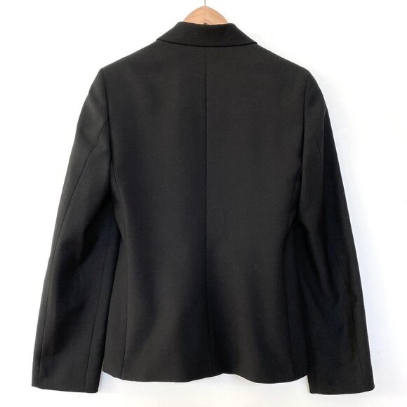 United Colors of Benetton Womens Black Blazer IT 38 US 2 Cinched Waist 3 Button - Picture 3 of 11
